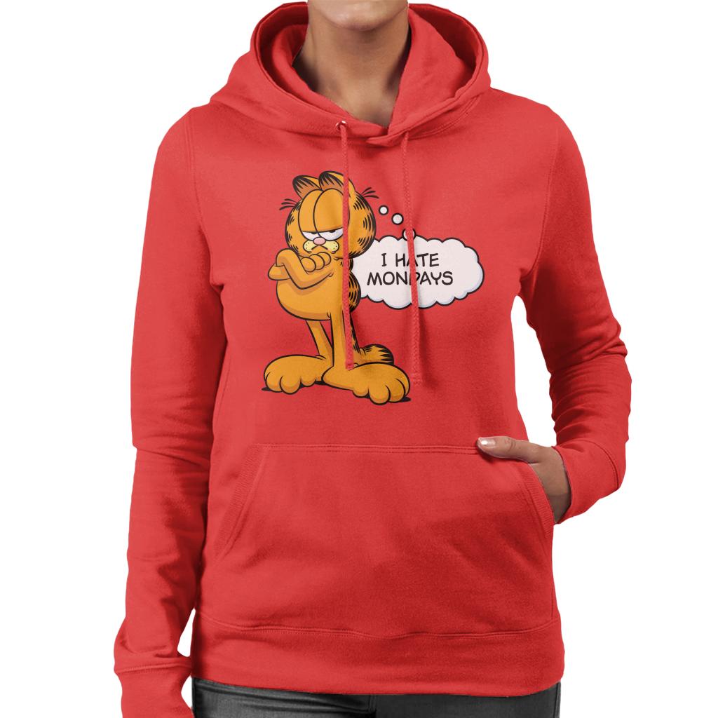 Garfield I Hate Mondays Women's Hooded Sweatshirt-ALL + EVERY