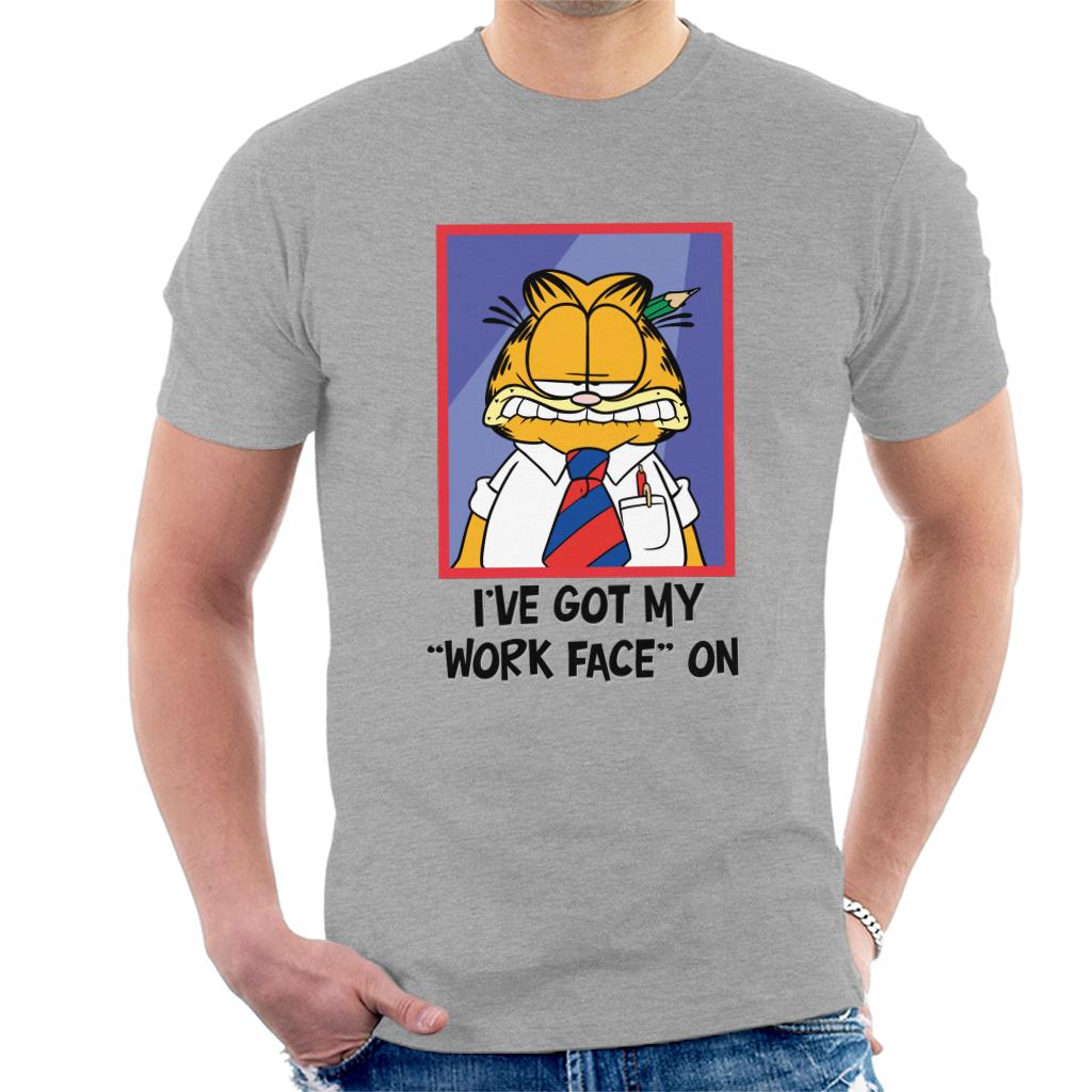 Garfield Got My Work Face On Men's T-Shirt-ALL + EVERY