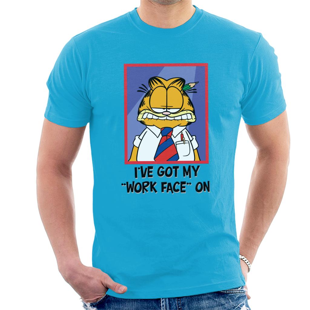 Garfield Got My Work Face On Men's T-Shirt-ALL + EVERY