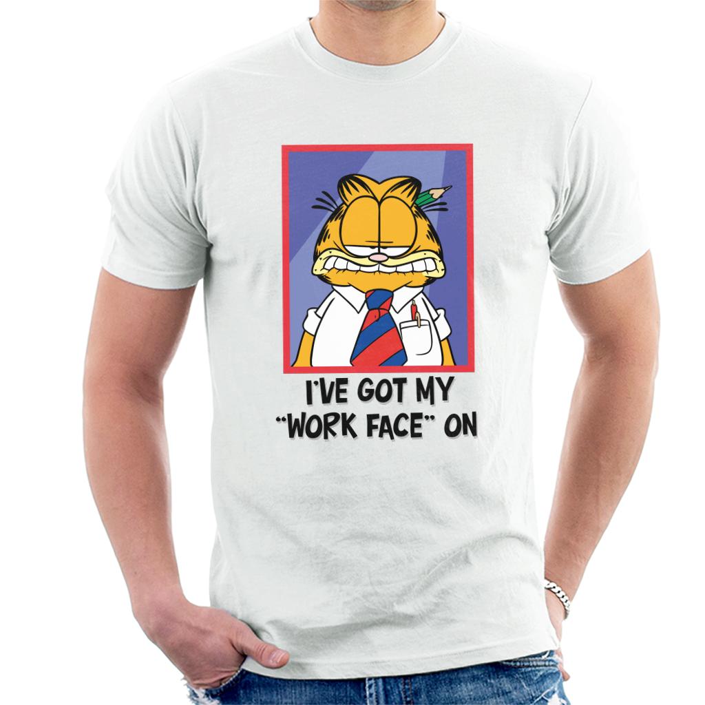 Garfield Got My Work Face On Men's T-Shirt-ALL + EVERY