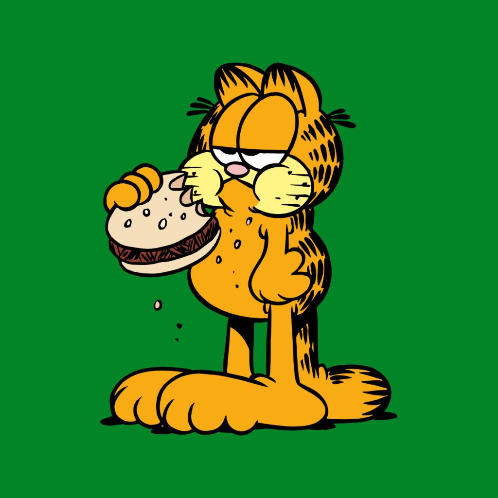 Garfield Eating Burger Women's T-Shirt-ALL + EVERY