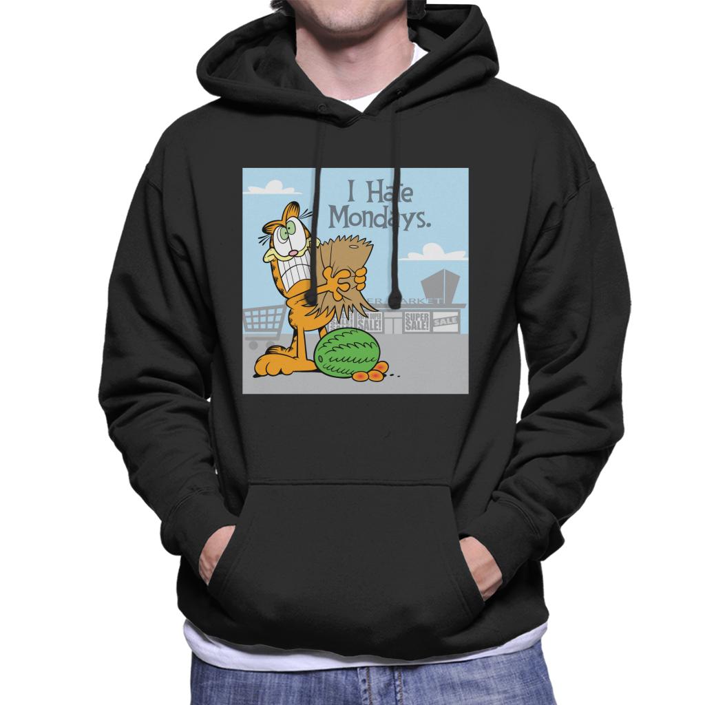 Garfield Grocery Shopping Hate Mondays Men's Hooded Sweatshirt-ALL + EVERY