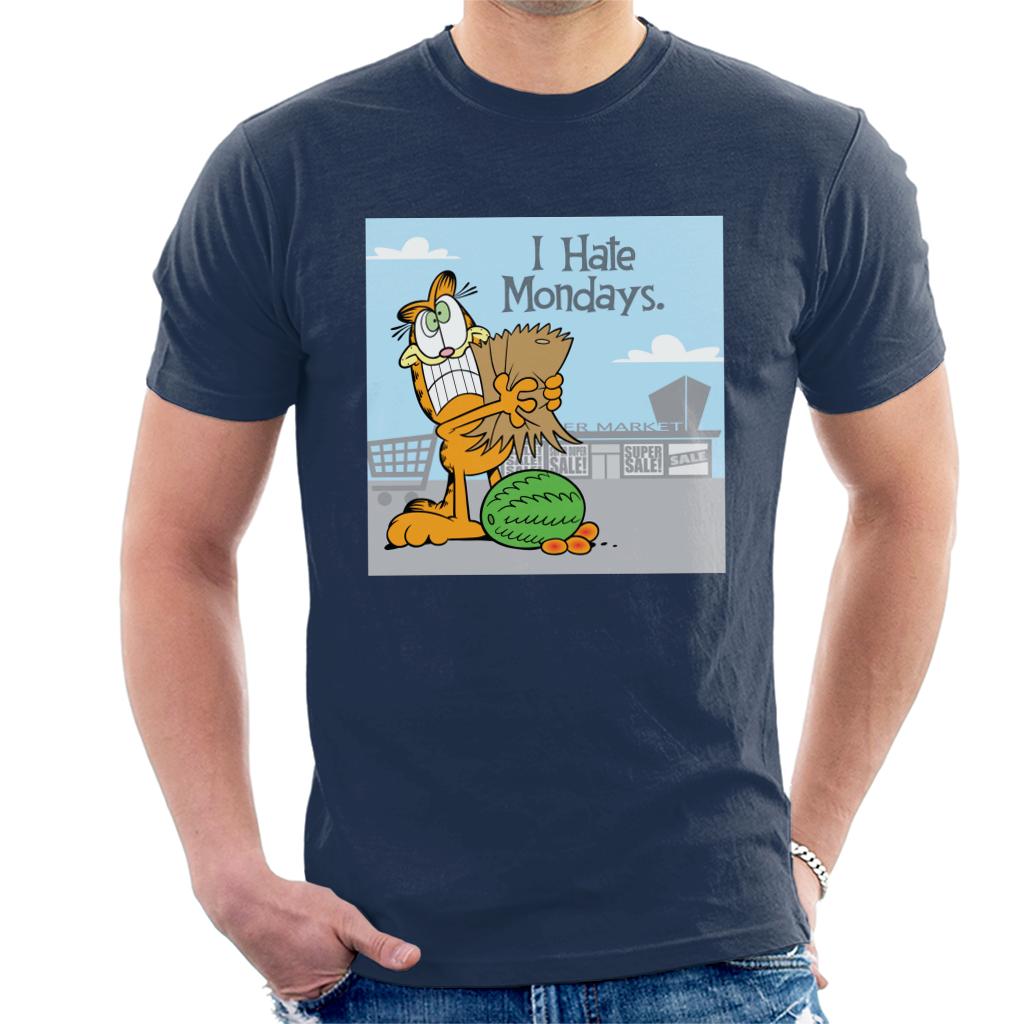 Garfield Grocery Shopping Hate Mondays Men's T-Shirt-ALL + EVERY