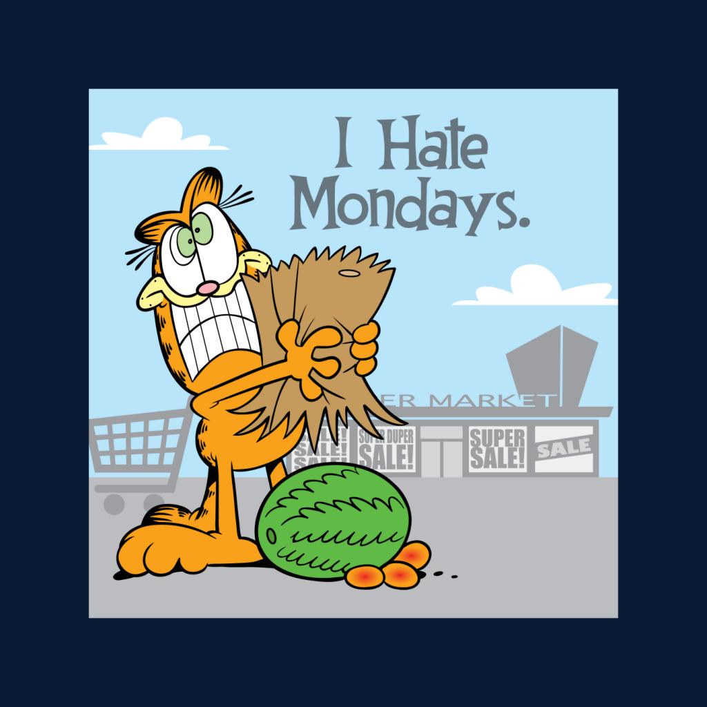 Garfield Grocery Shopping Hate Mondays Men's T-Shirt-ALL + EVERY