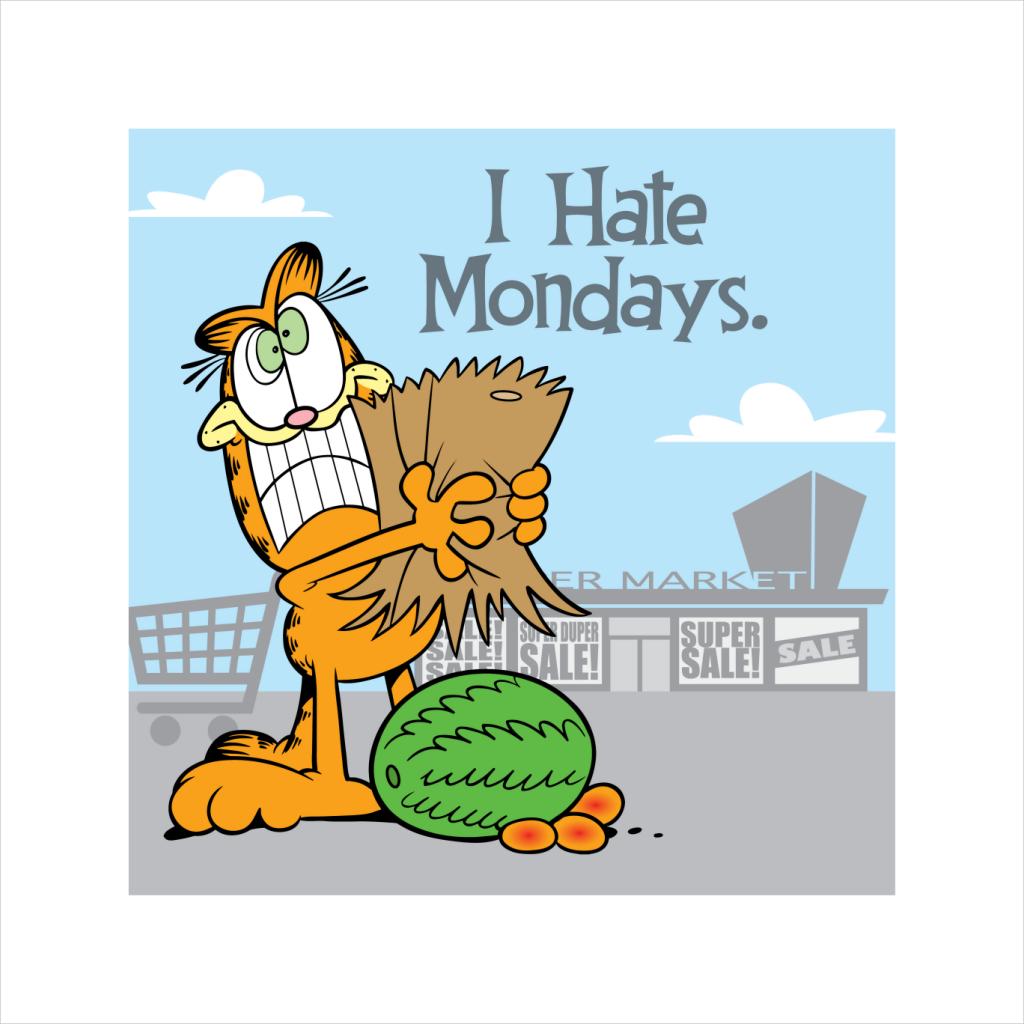 Garfield Grocery Shopping Hate Mondays Men's T-Shirt-ALL + EVERY