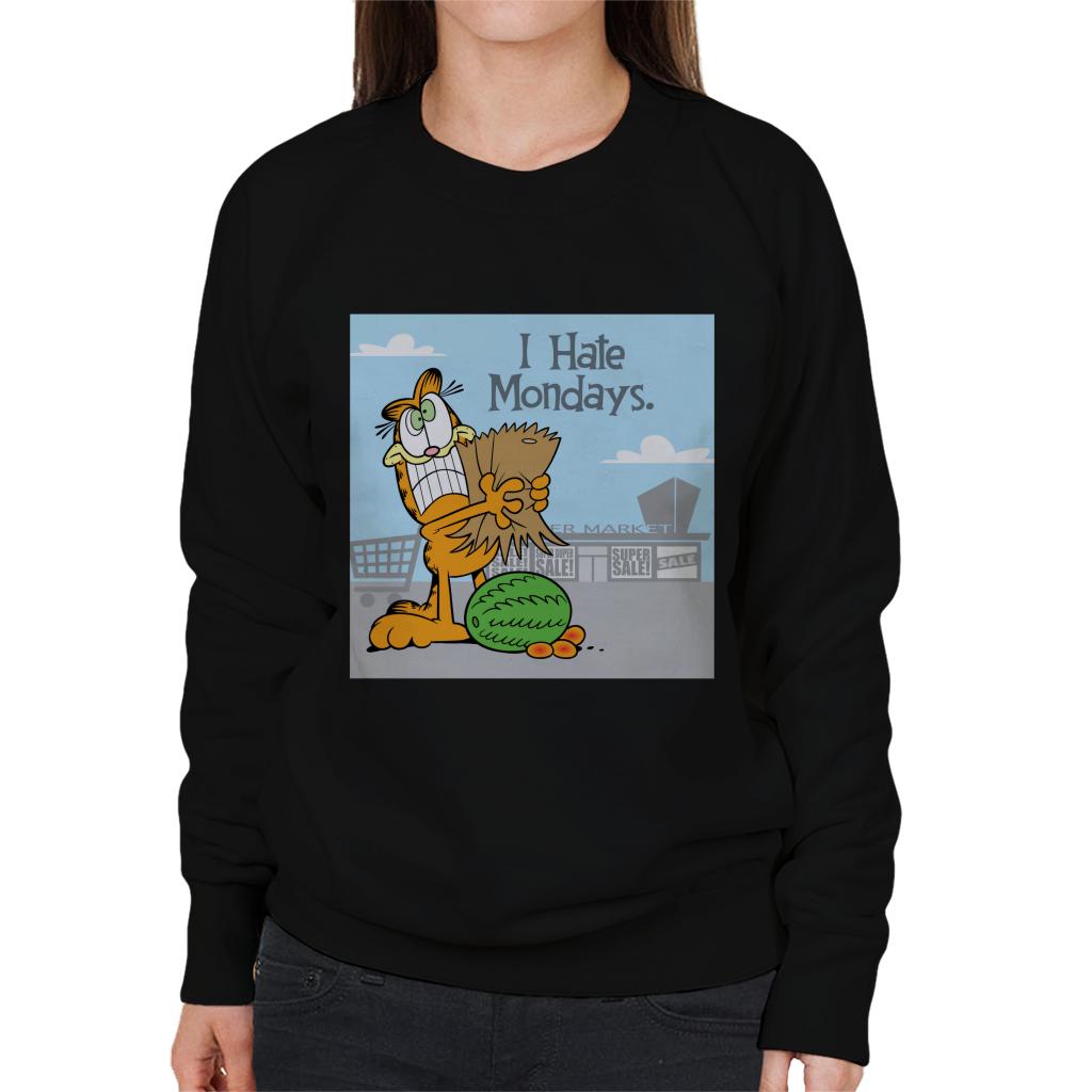 Garfield Grocery Shopping Hate Mondays Women's Sweatshirt-ALL + EVERY