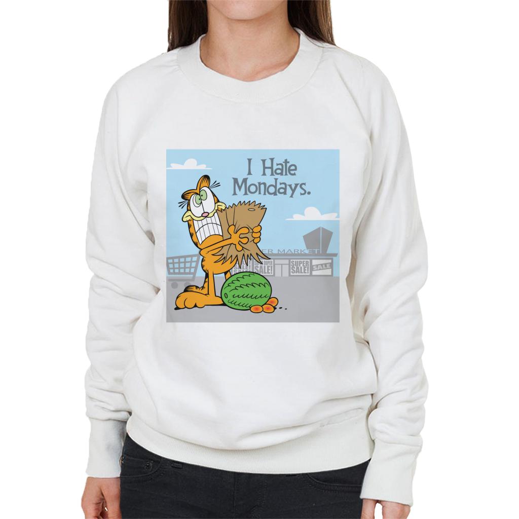 Garfield Grocery Shopping Hate Mondays Women's Sweatshirt-ALL + EVERY