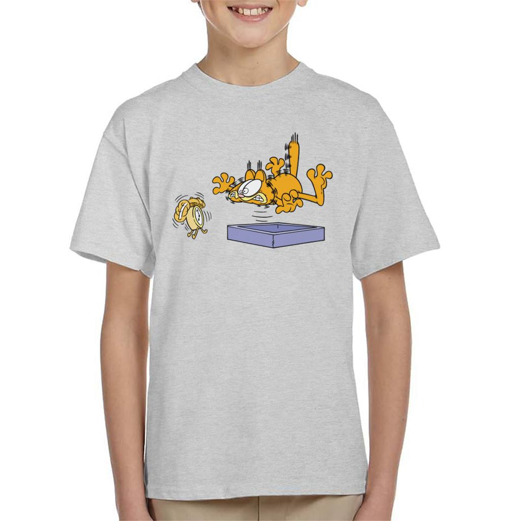 Garfield Alarm Clock Wake Up Kid's T-Shirt-ALL + EVERY