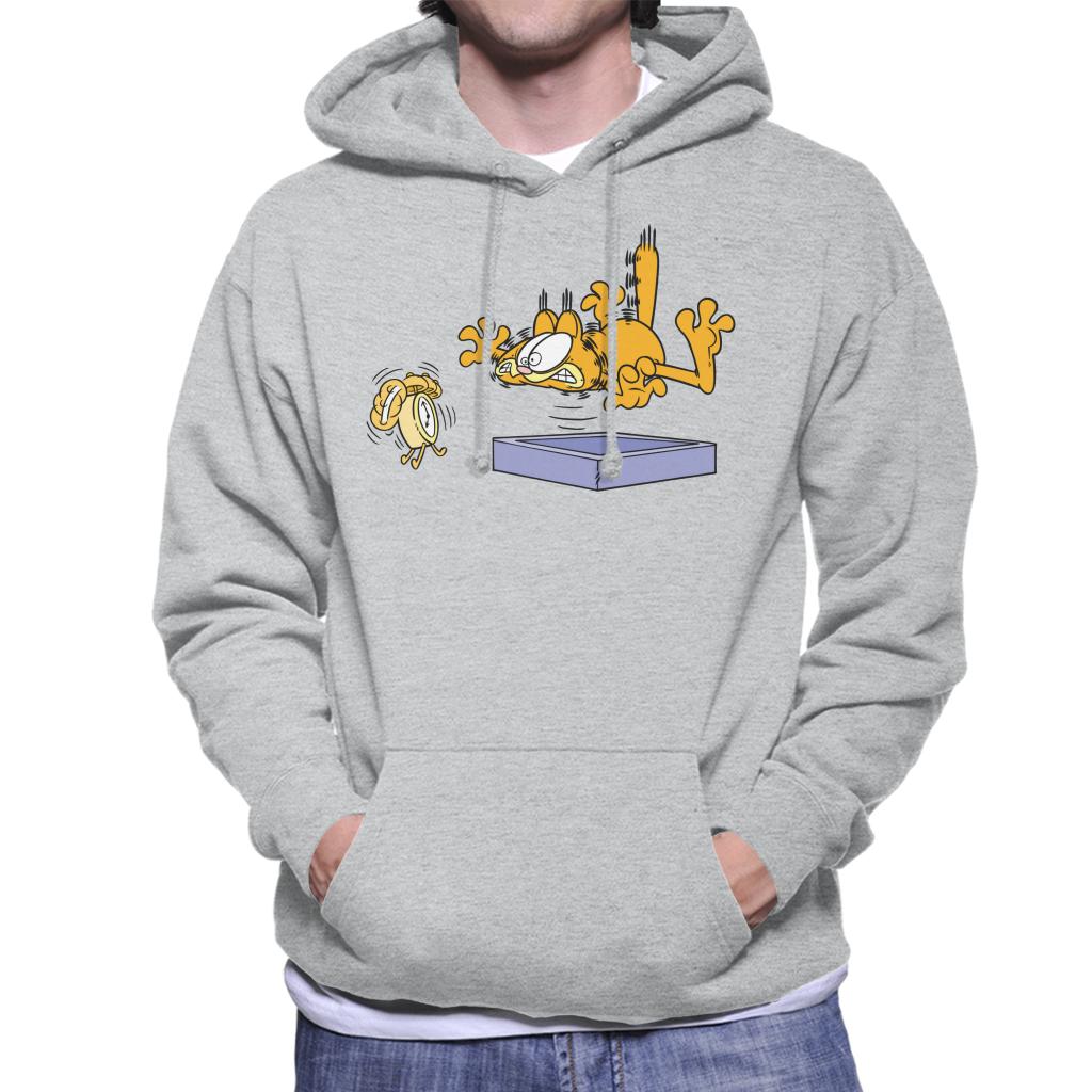 Garfield Alarm Clock Wake Up Men's Hooded Sweatshirt-ALL + EVERY