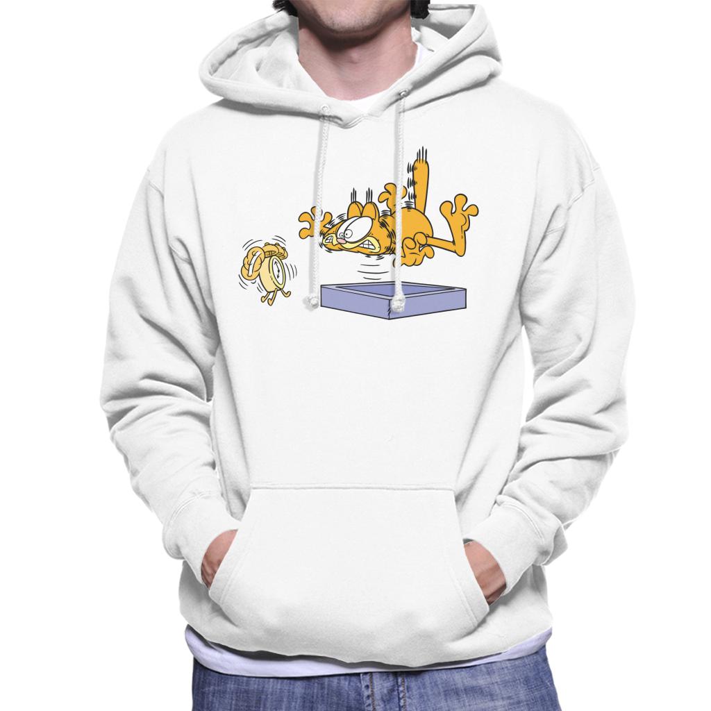 Garfield Alarm Clock Wake Up Men's Hooded Sweatshirt-ALL + EVERY