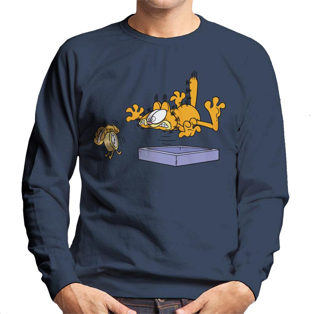 Garfield Alarm Clock Wake Up Men's Sweatshirt-ALL + EVERY
