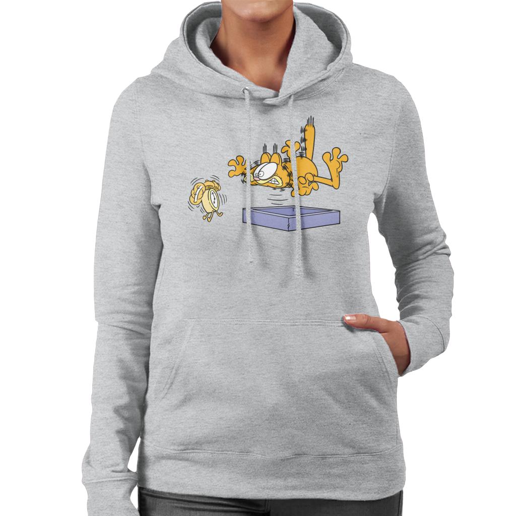 Garfield Alarm Clock Wake Up Women's Hooded Sweatshirt-ALL + EVERY