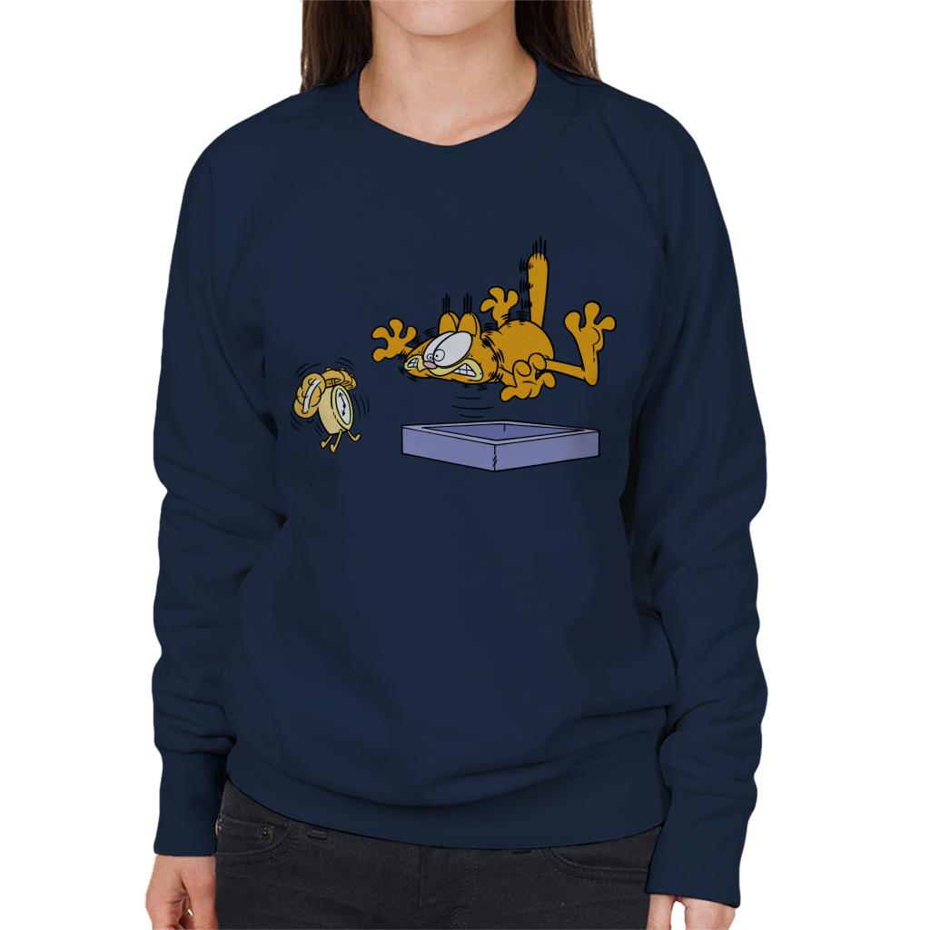 Garfield Alarm Clock Wake Up Women's Sweatshirt-ALL + EVERY