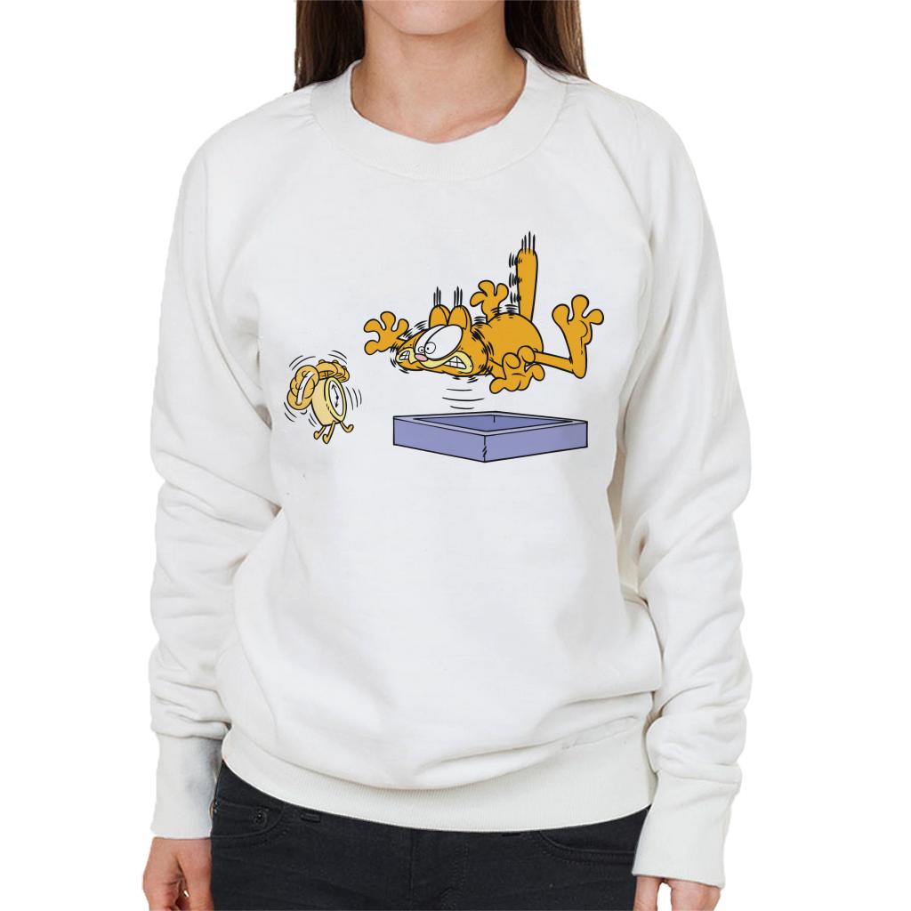 Garfield Alarm Clock Wake Up Women's Sweatshirt-ALL + EVERY