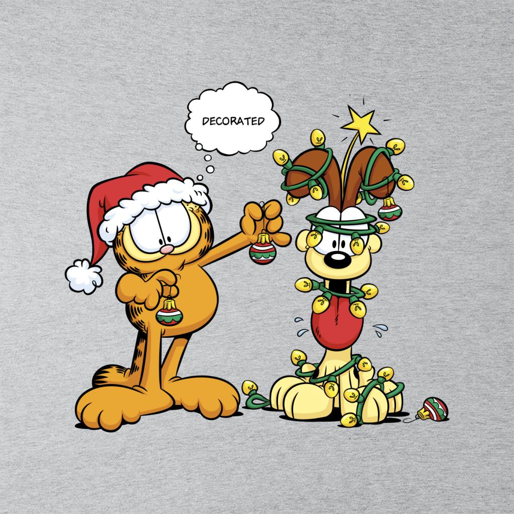 Garfield Christmas Odie Decorated Women's T-Shirt-ALL + EVERY