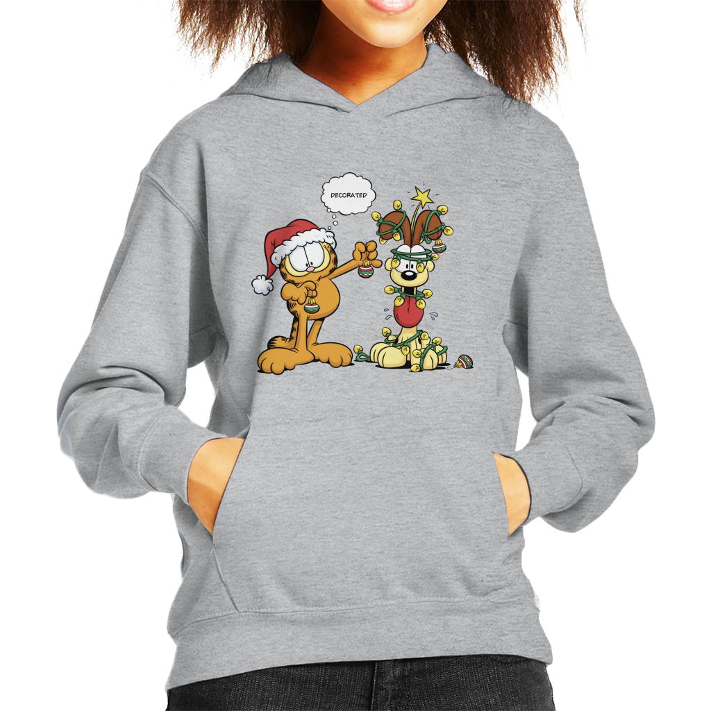 Garfield Christmas Odie Decorated Kid's Hooded Sweatshirt-ALL + EVERY