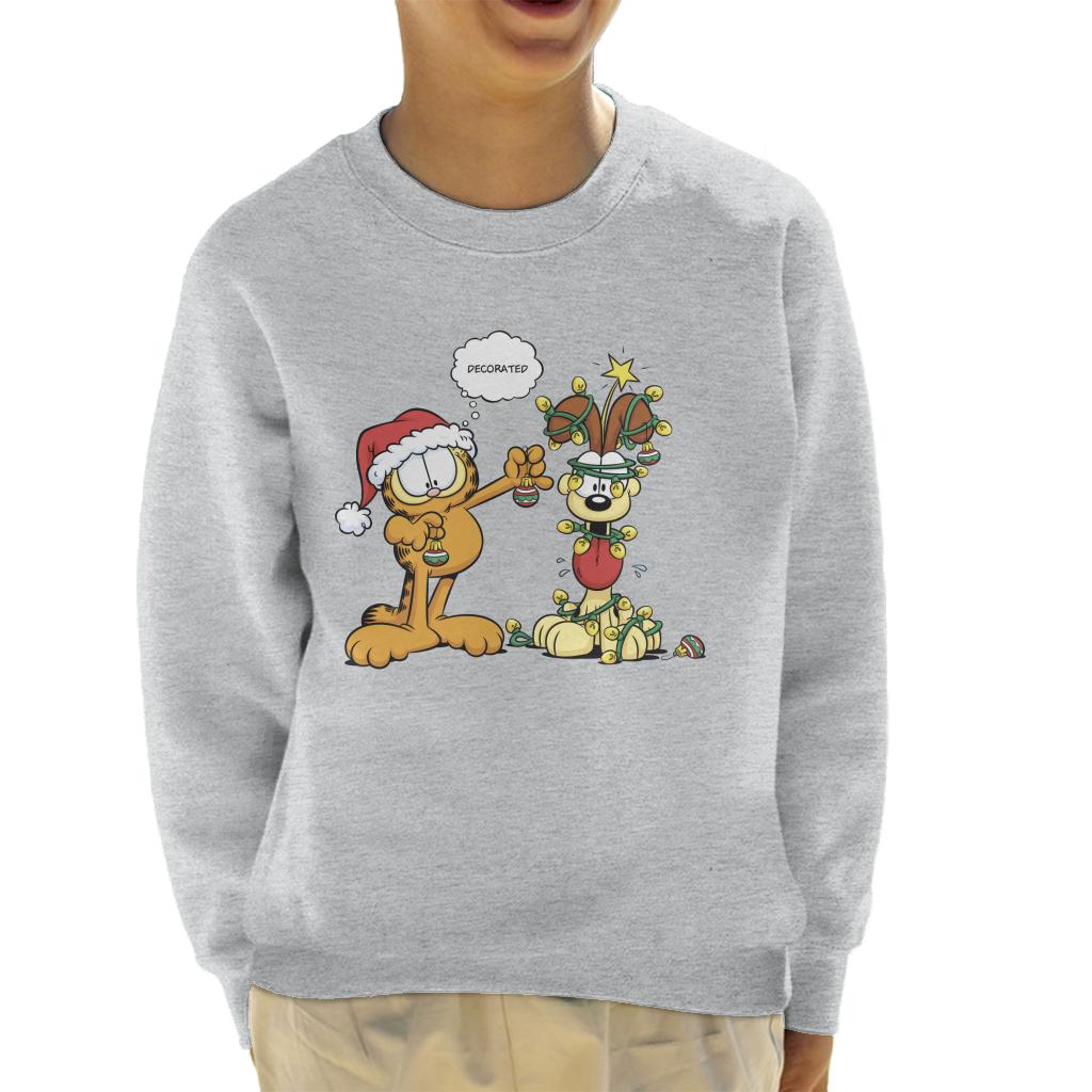 Garfield Christmas Odie Decorated Kid's Sweatshirt-ALL + EVERY