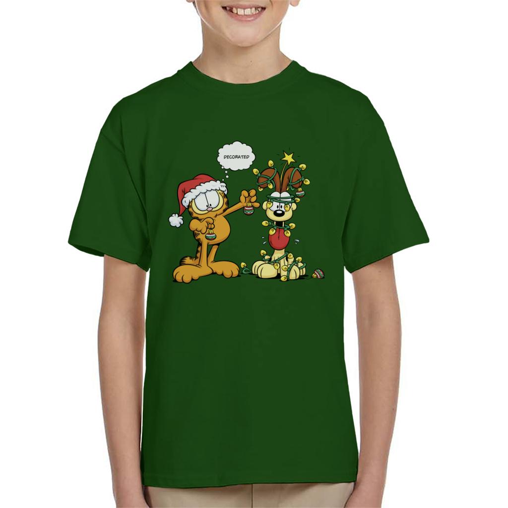 Garfield Christmas Odie Decorated Kid's T-Shirt-ALL + EVERY