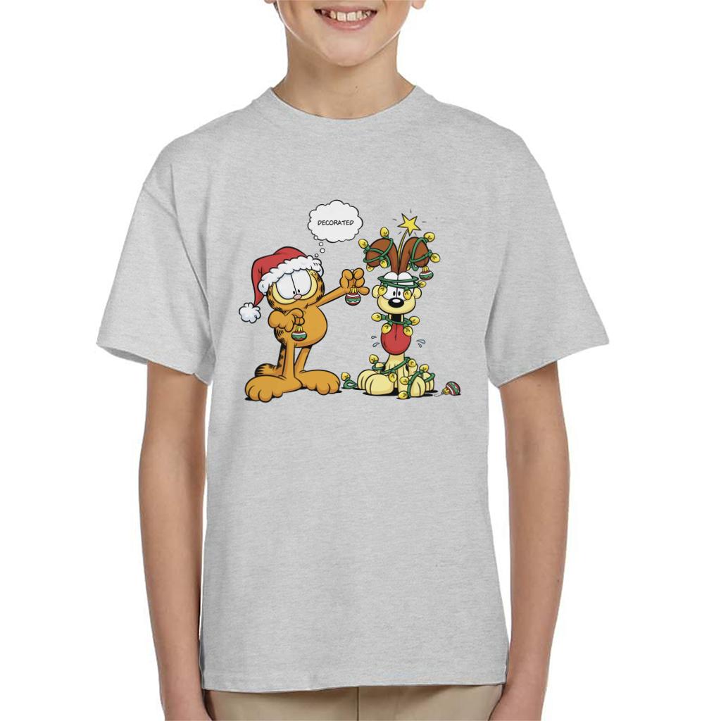 Garfield Christmas Odie Decorated Kid's T-Shirt-ALL + EVERY