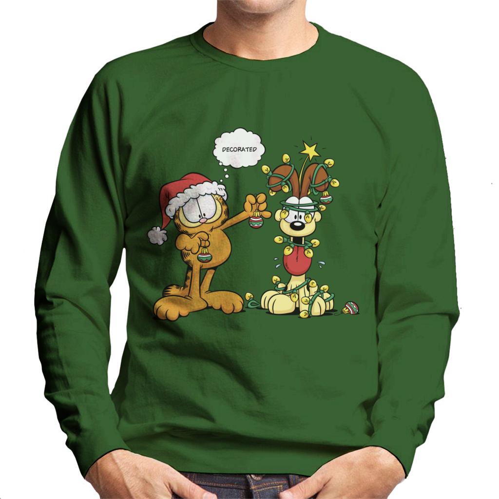 Garfield Christmas Odie Decorated Men's Sweatshirt-ALL + EVERY