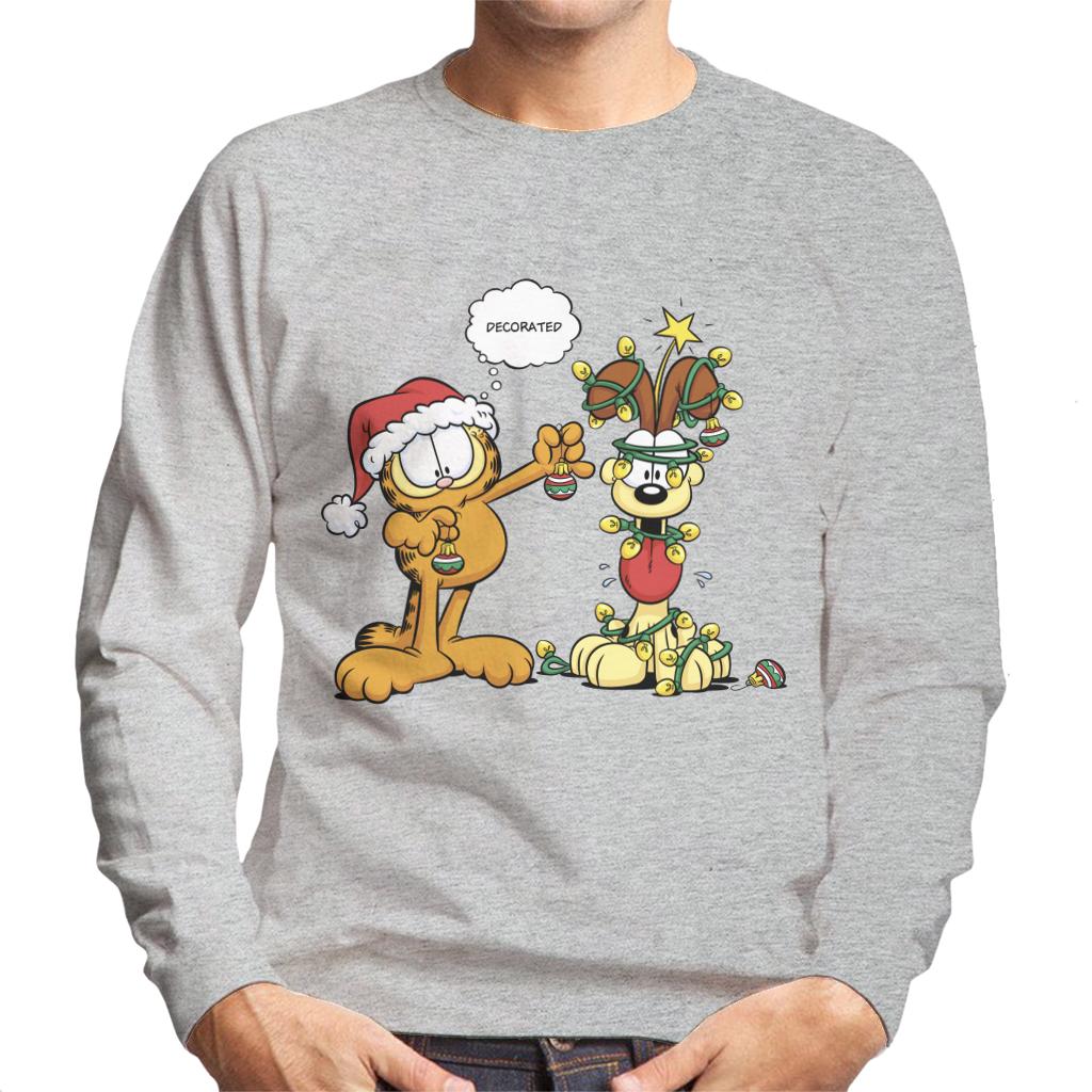 Garfield Christmas Odie Decorated Men's Sweatshirt-ALL + EVERY