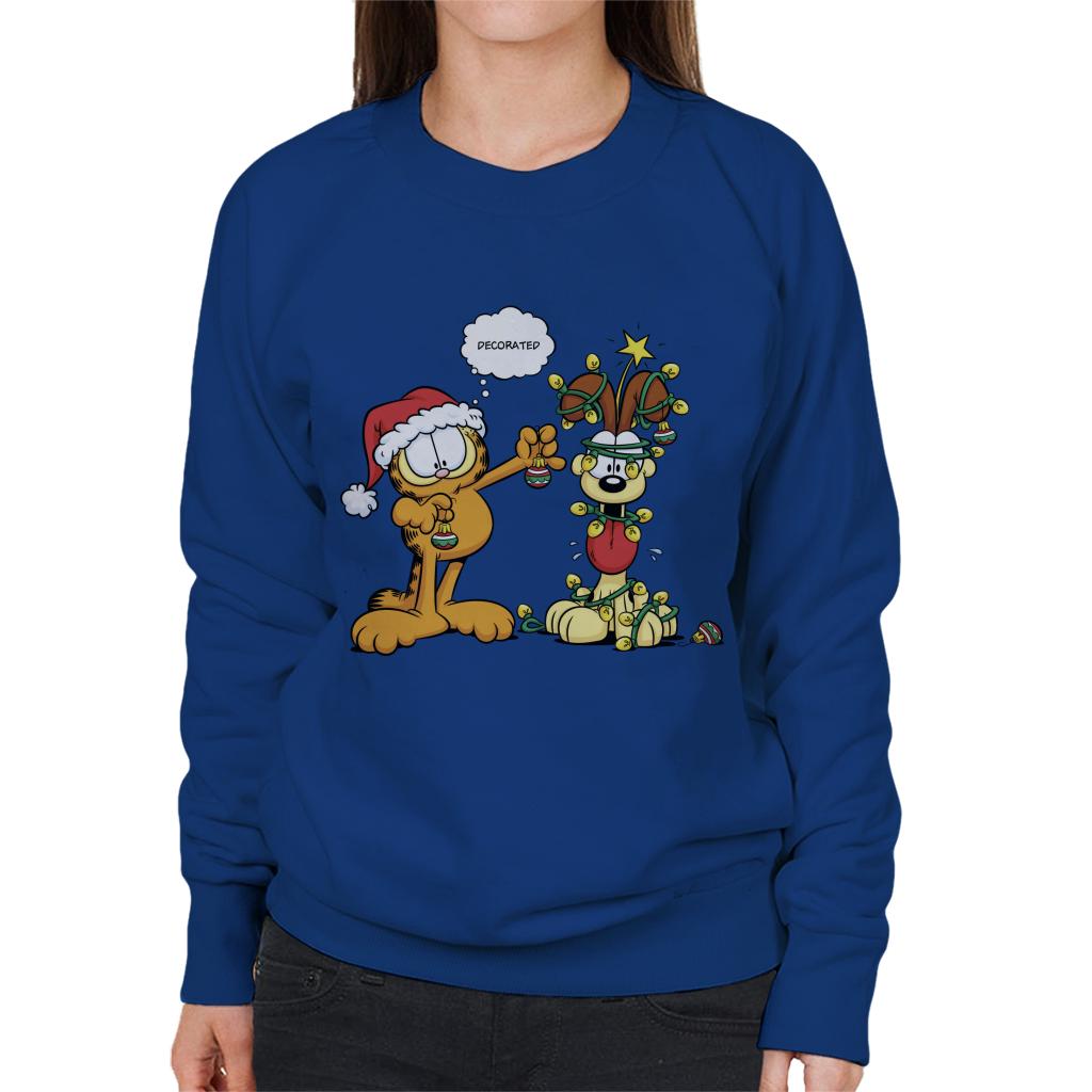 Garfield Christmas Odie Decorated Women's Sweatshirt-ALL + EVERY