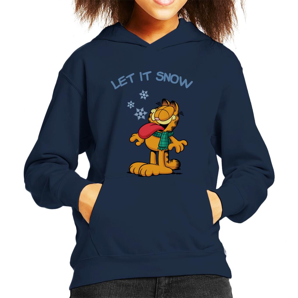 Garfield Let It Snow Christmas Kid's Hooded Sweatshirt-ALL + EVERY