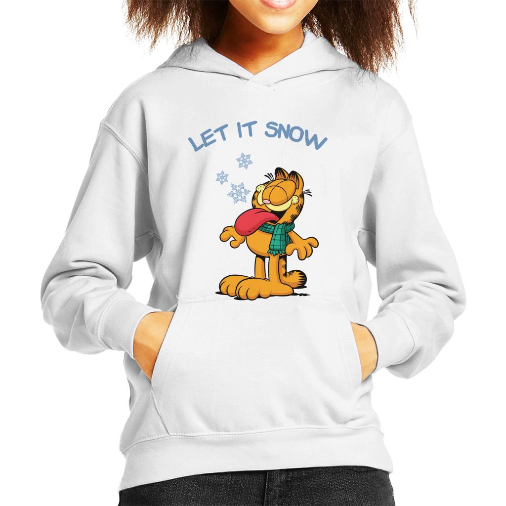 Garfield Let It Snow Christmas Kid's Hooded Sweatshirt-ALL + EVERY