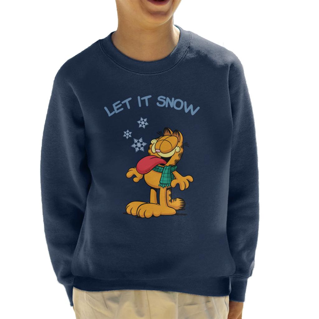 Garfield Let It Snow Christmas Kid's Sweatshirt-ALL + EVERY