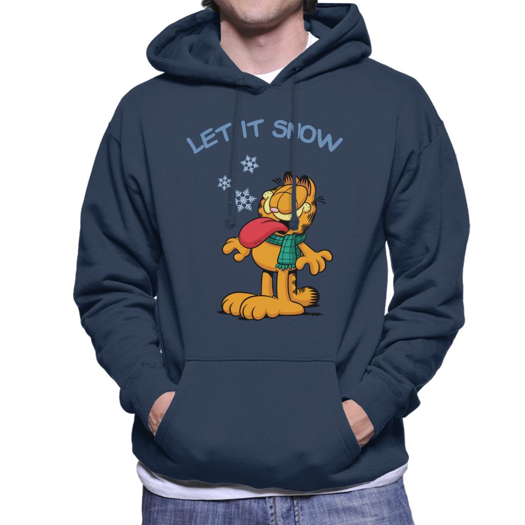 Garfield Let It Snow Christmas Men's Hooded Sweatshirt-ALL + EVERY