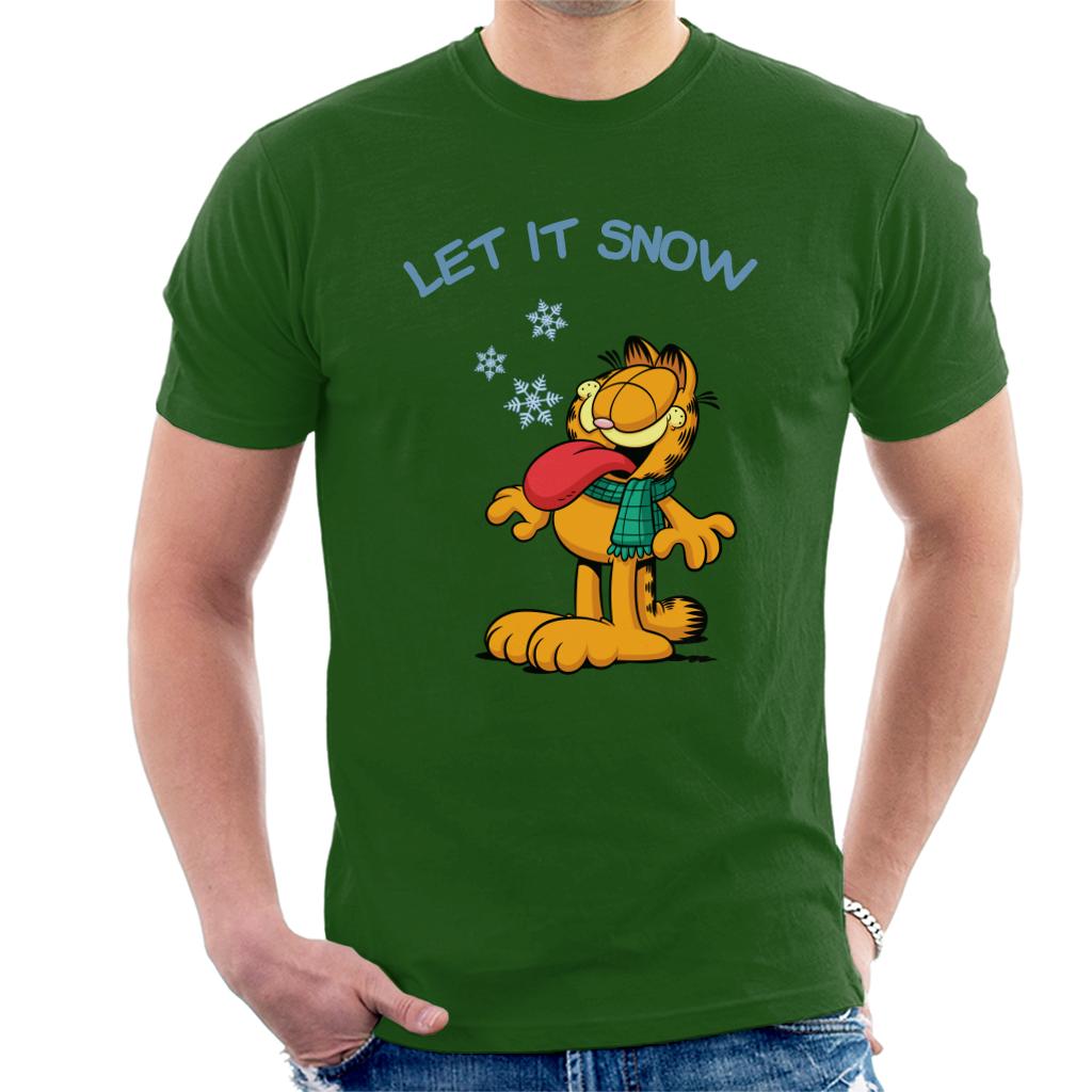 Garfield Let It Snow Christmas Men's T-Shirt-ALL + EVERY