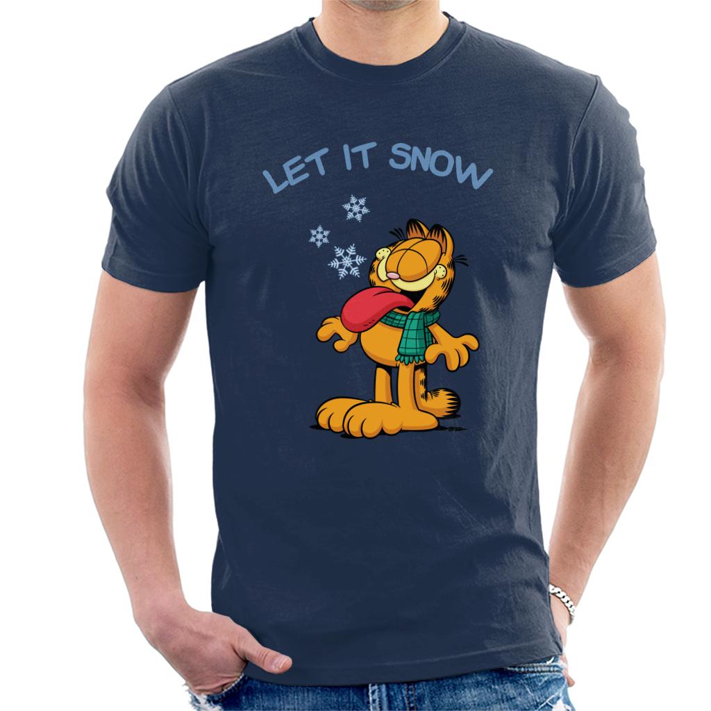 Garfield Let It Snow Christmas Men's T-Shirt-ALL + EVERY