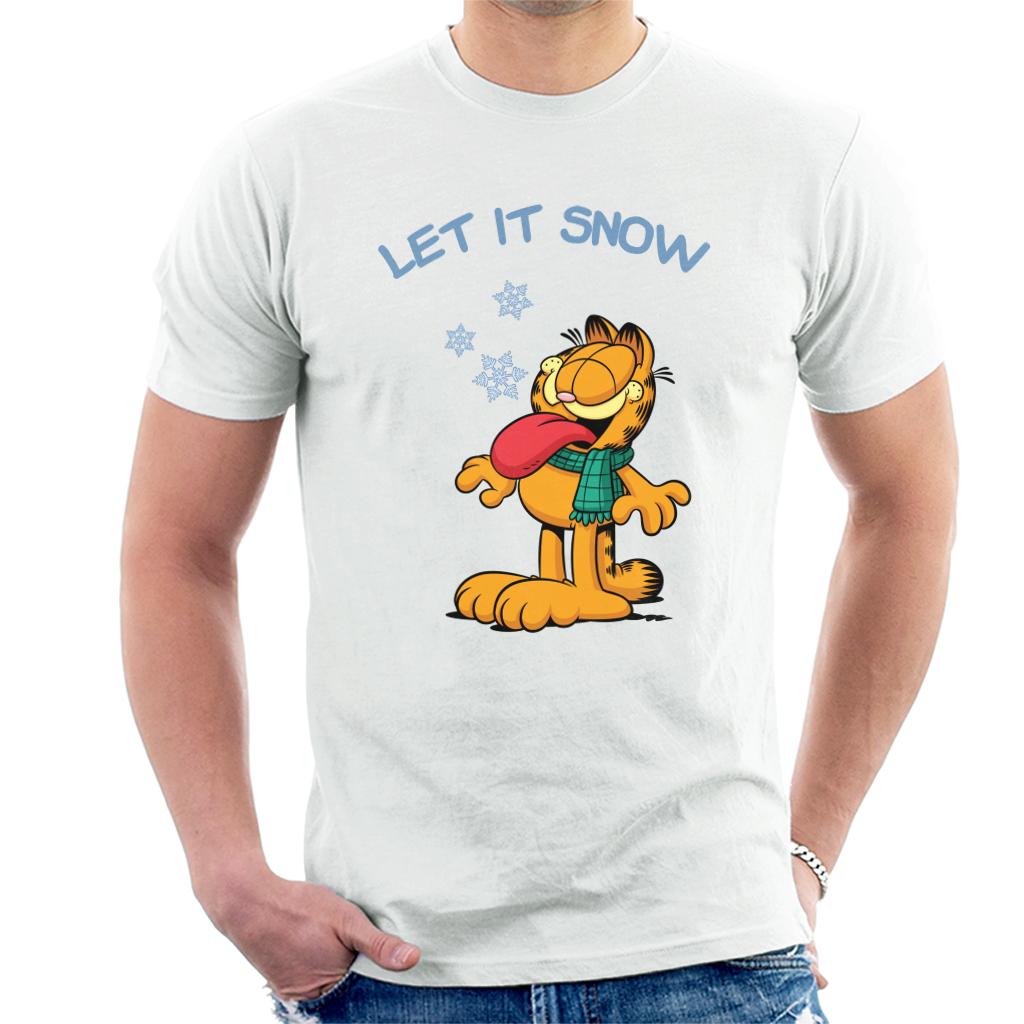 Garfield Let It Snow Christmas Men's T-Shirt-ALL + EVERY