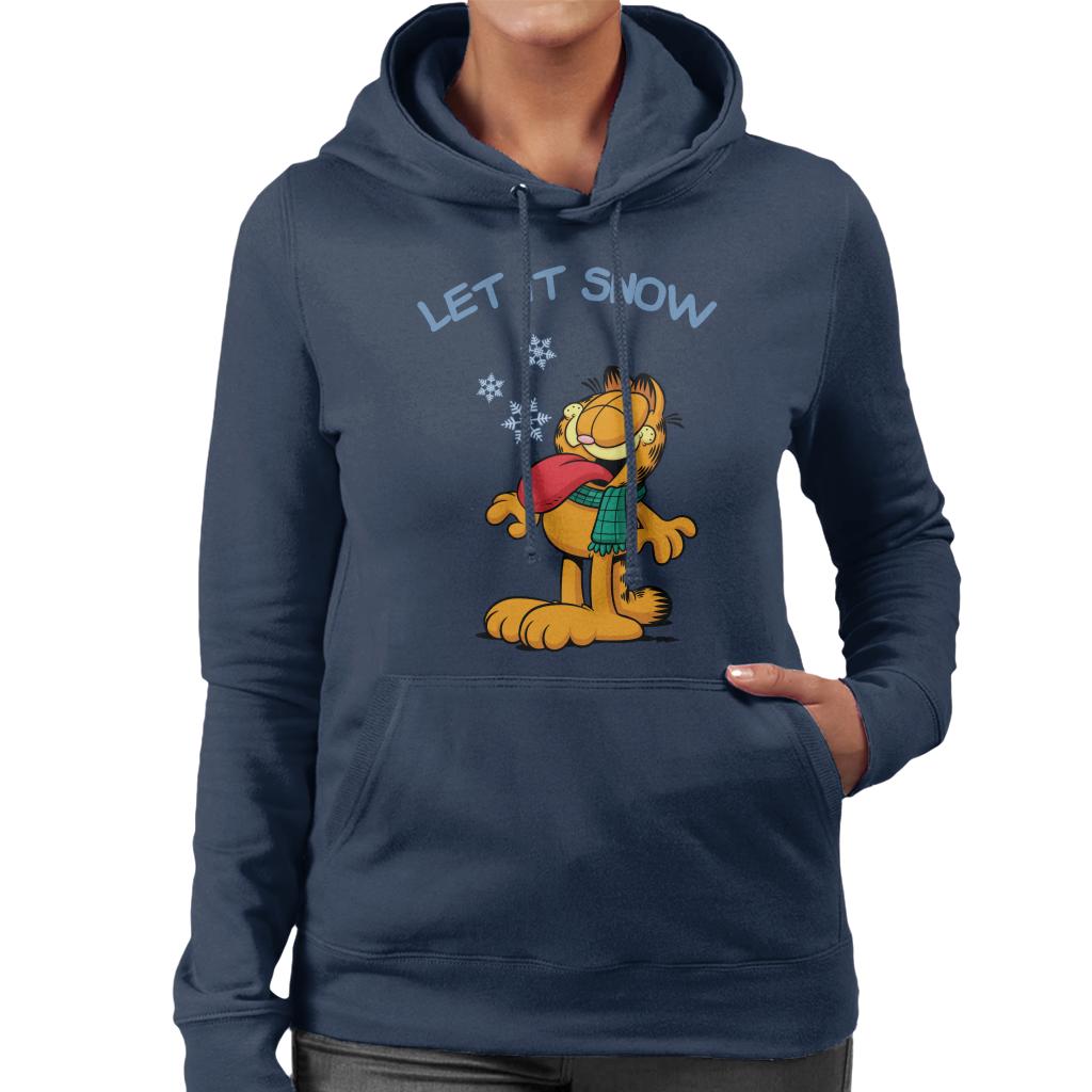 Garfield Let It Snow Christmas Women's Hooded Sweatshirt-ALL + EVERY