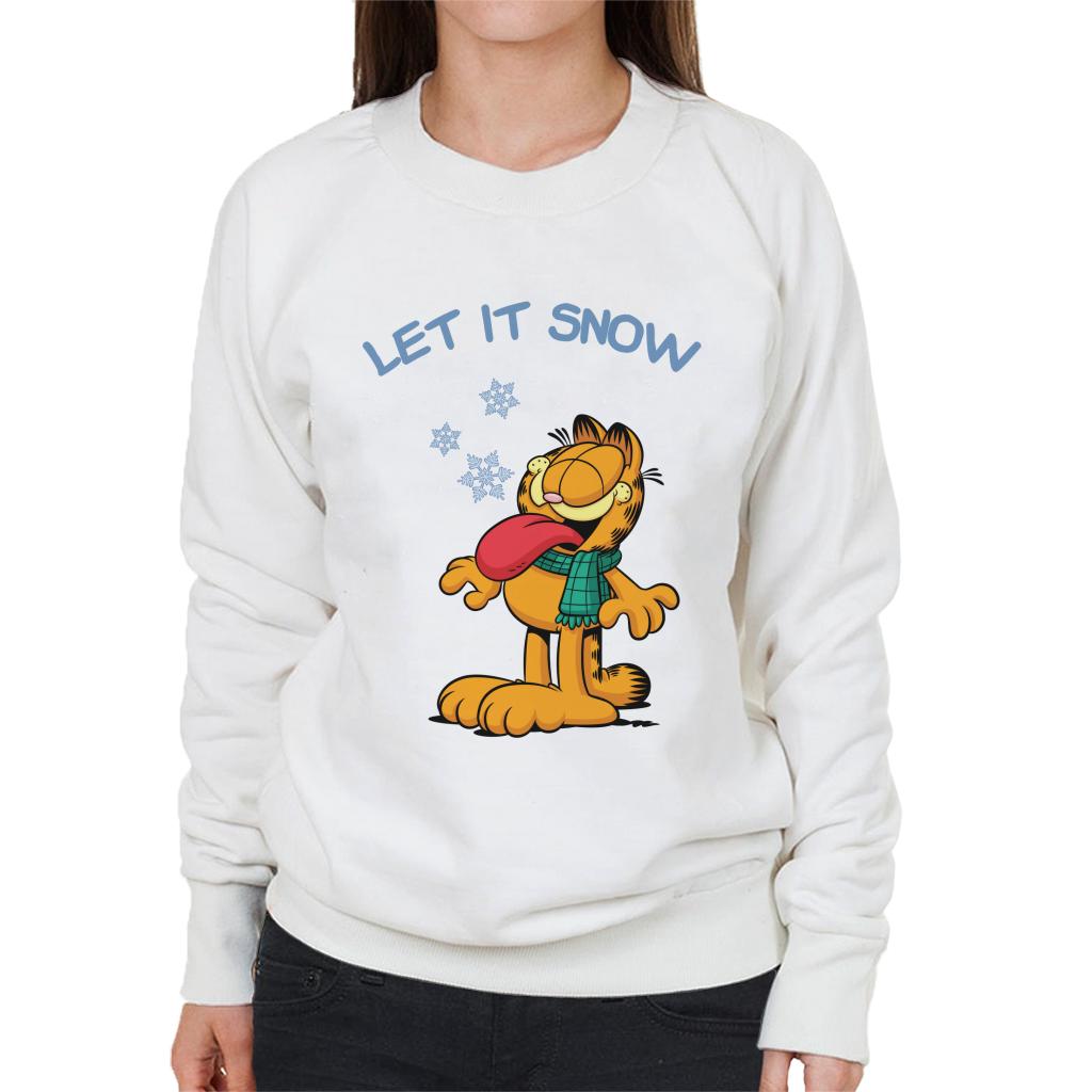 Garfield Let It Snow Christmas Women's Sweatshirt-ALL + EVERY