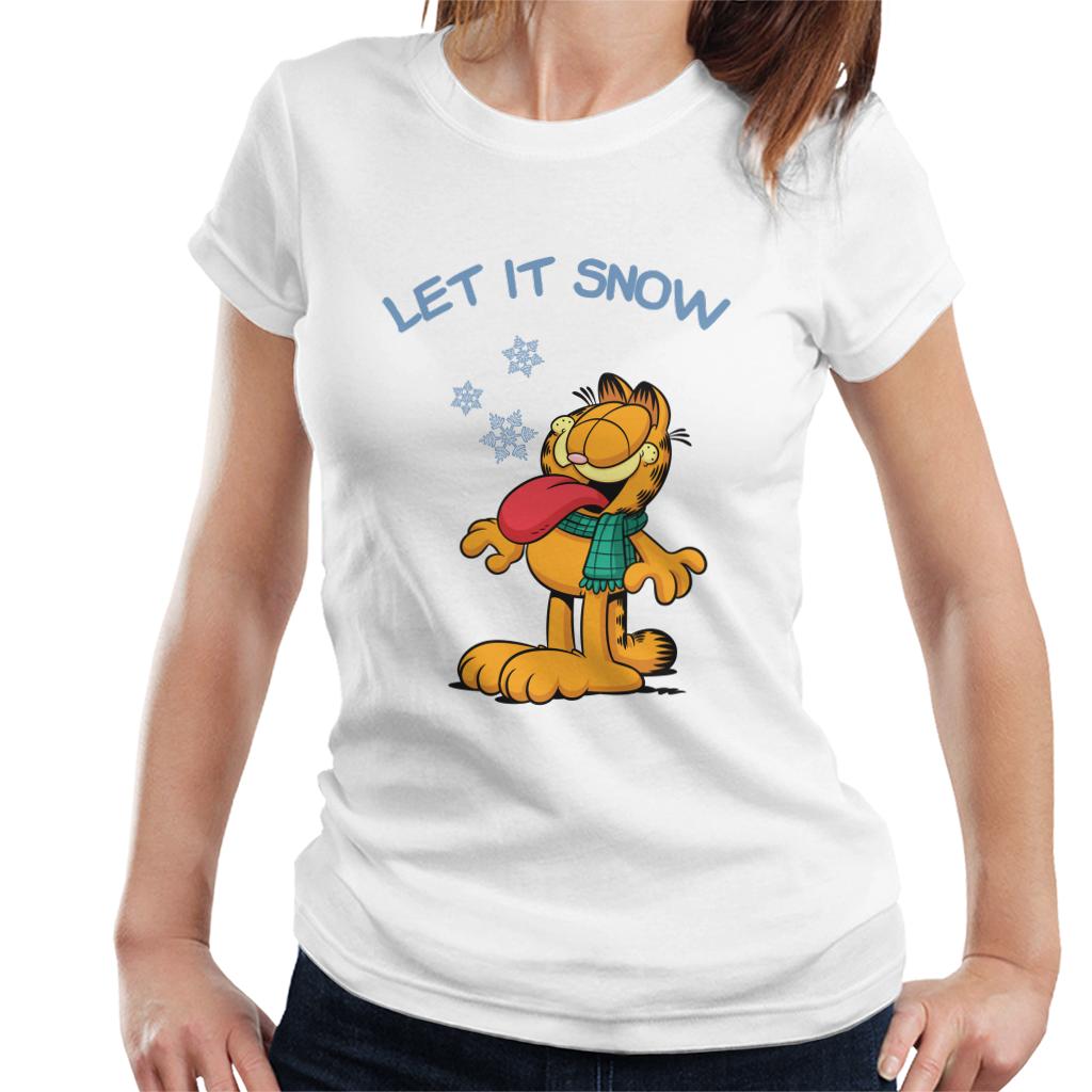 Garfield Let It Snow Christmas Women's T-Shirt-ALL + EVERY