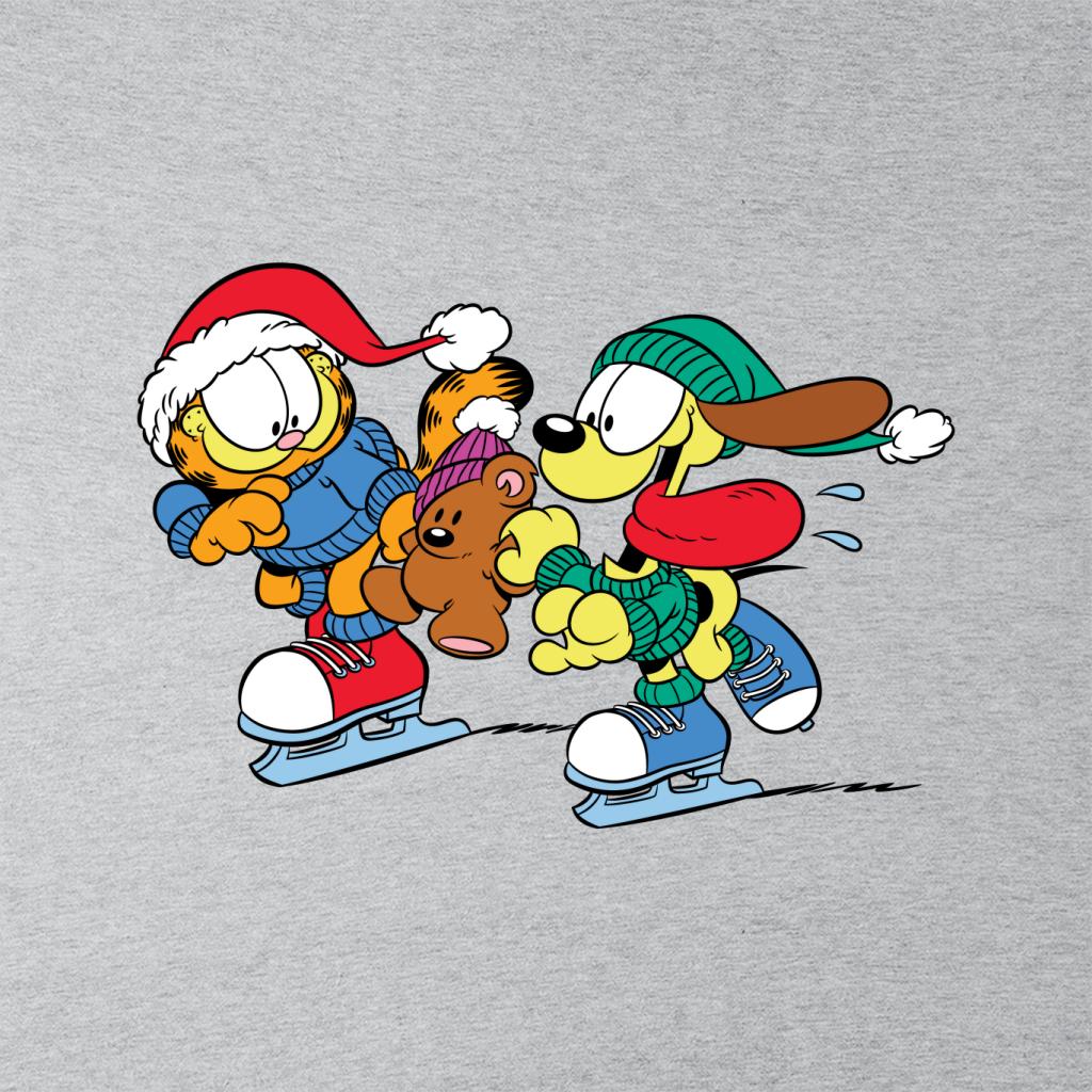 Garfield And Odie Christmas Ice Skating Men's Hooded Sweatshirt-ALL + EVERY