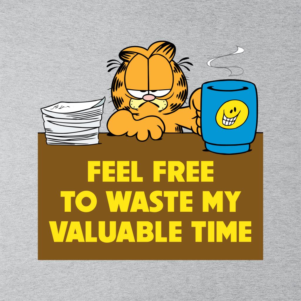 Garfield Waste My Valuable Time Men's T-Shirt-ALL + EVERY