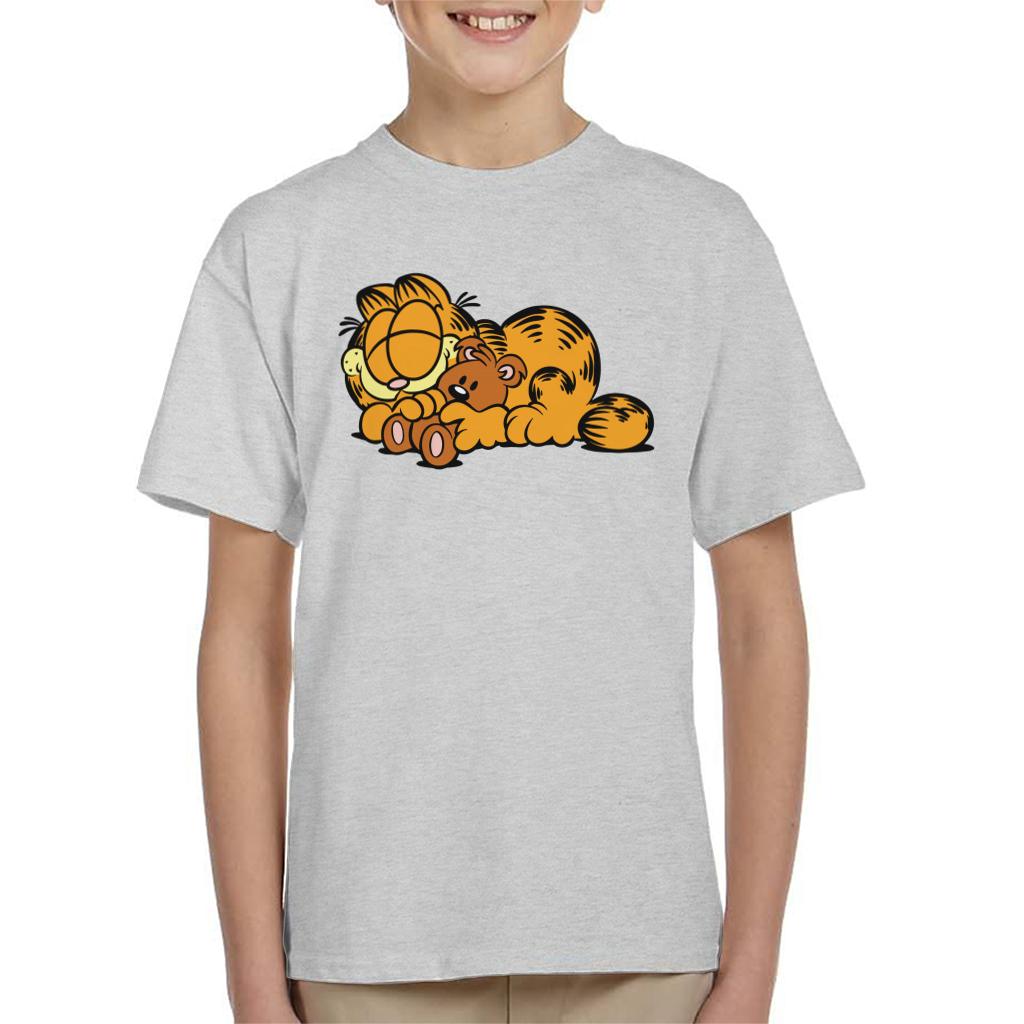 Garfield Pooky Cuddle Kid's T-Shirt-ALL + EVERY