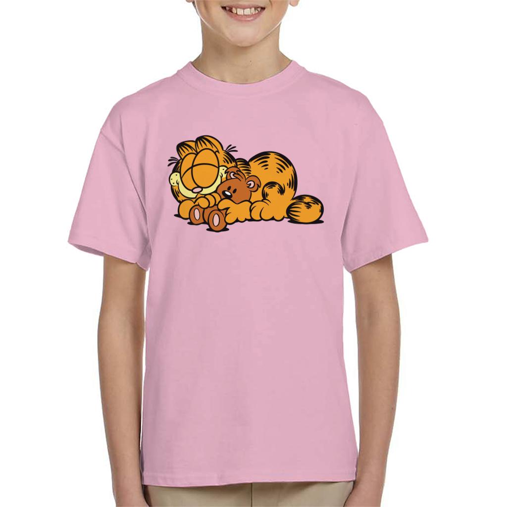 Garfield Pooky Cuddle Kid's T-Shirt-ALL + EVERY