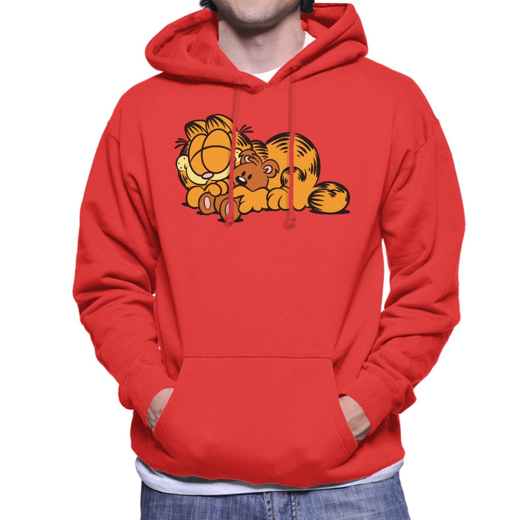 Garfield Pooky Cuddle Men's Hooded Sweatshirt-ALL + EVERY