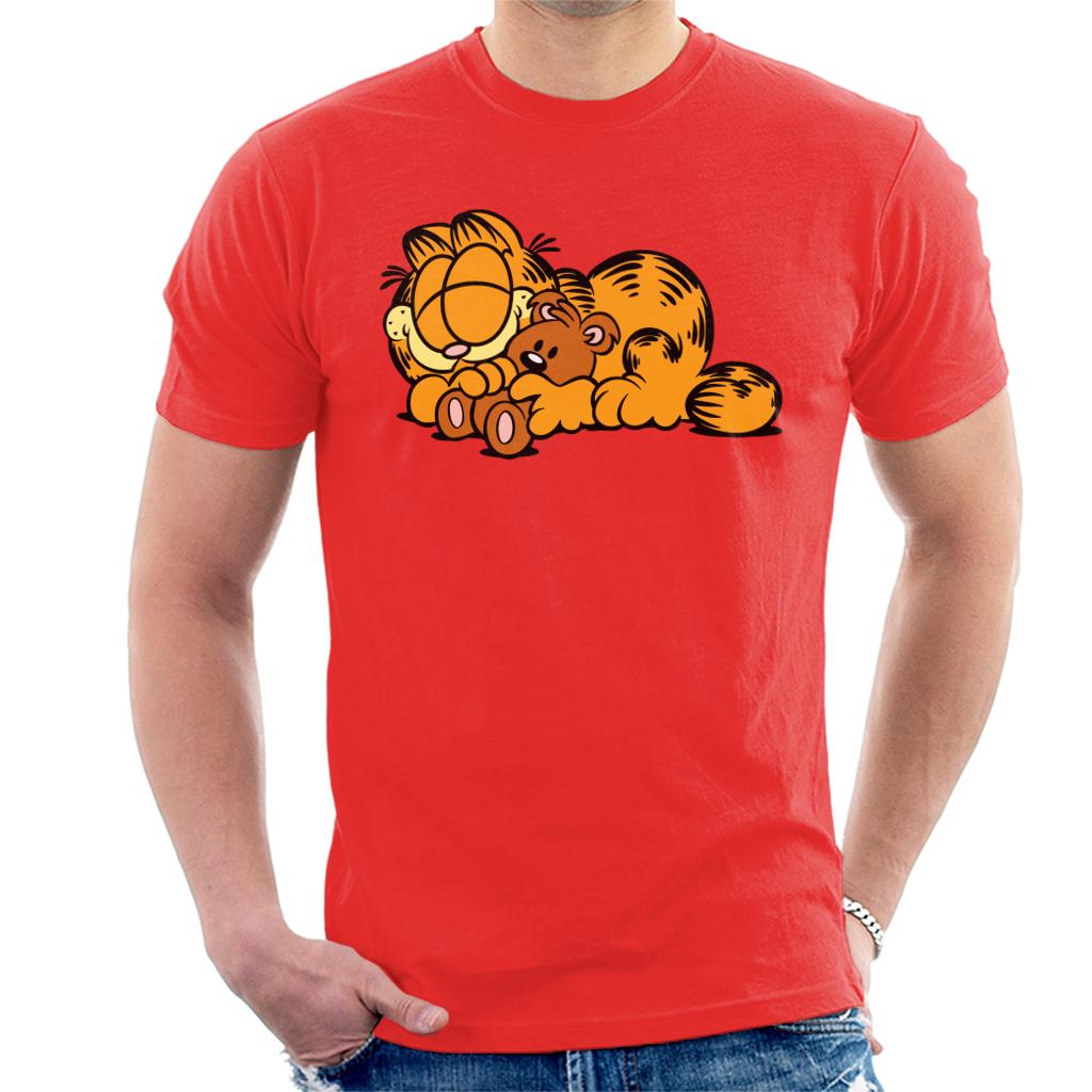 Garfield Pooky Cuddle Men's T-Shirt-ALL + EVERY