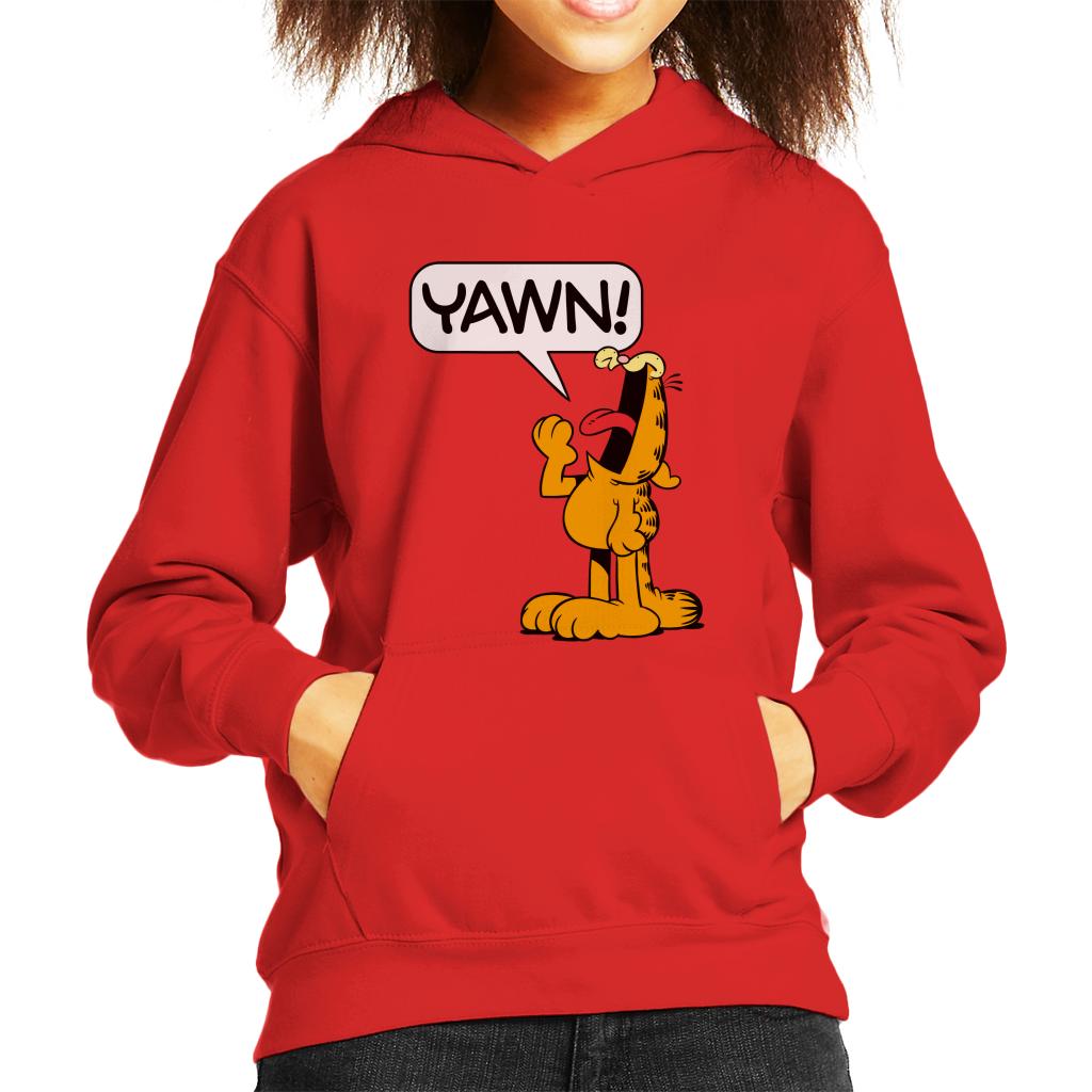 Garfield YAWN Kid's Hooded Sweatshirt-ALL + EVERY