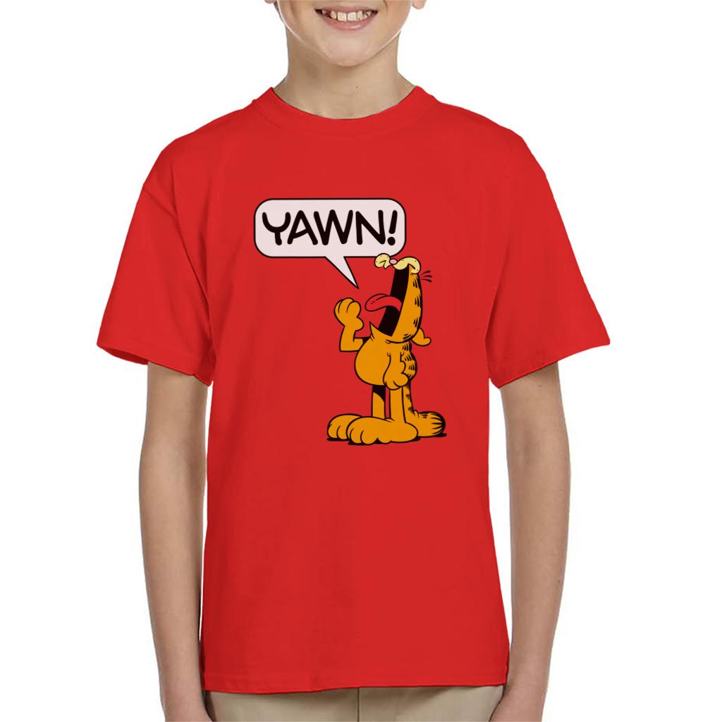 Garfield YAWN Kid's T-Shirt-ALL + EVERY