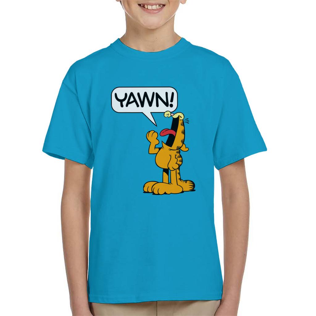 Garfield YAWN Kid's T-Shirt-ALL + EVERY