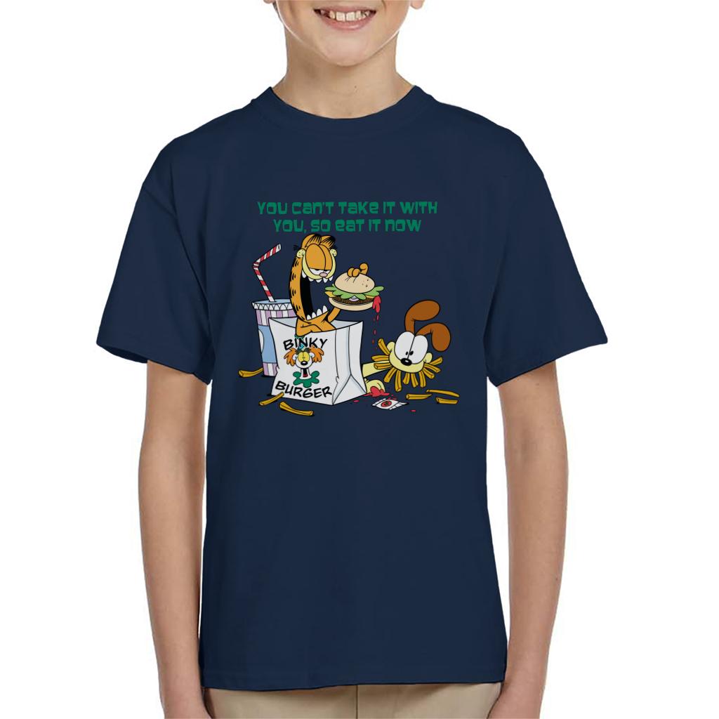 Garfield Burger Eat It Now Kid's T-Shirt-ALL + EVERY