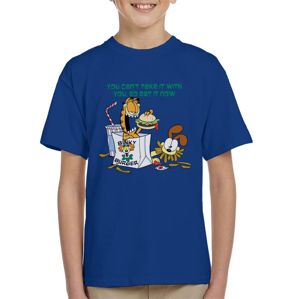 Garfield Burger Eat It Now Kid's T-Shirt-ALL + EVERY