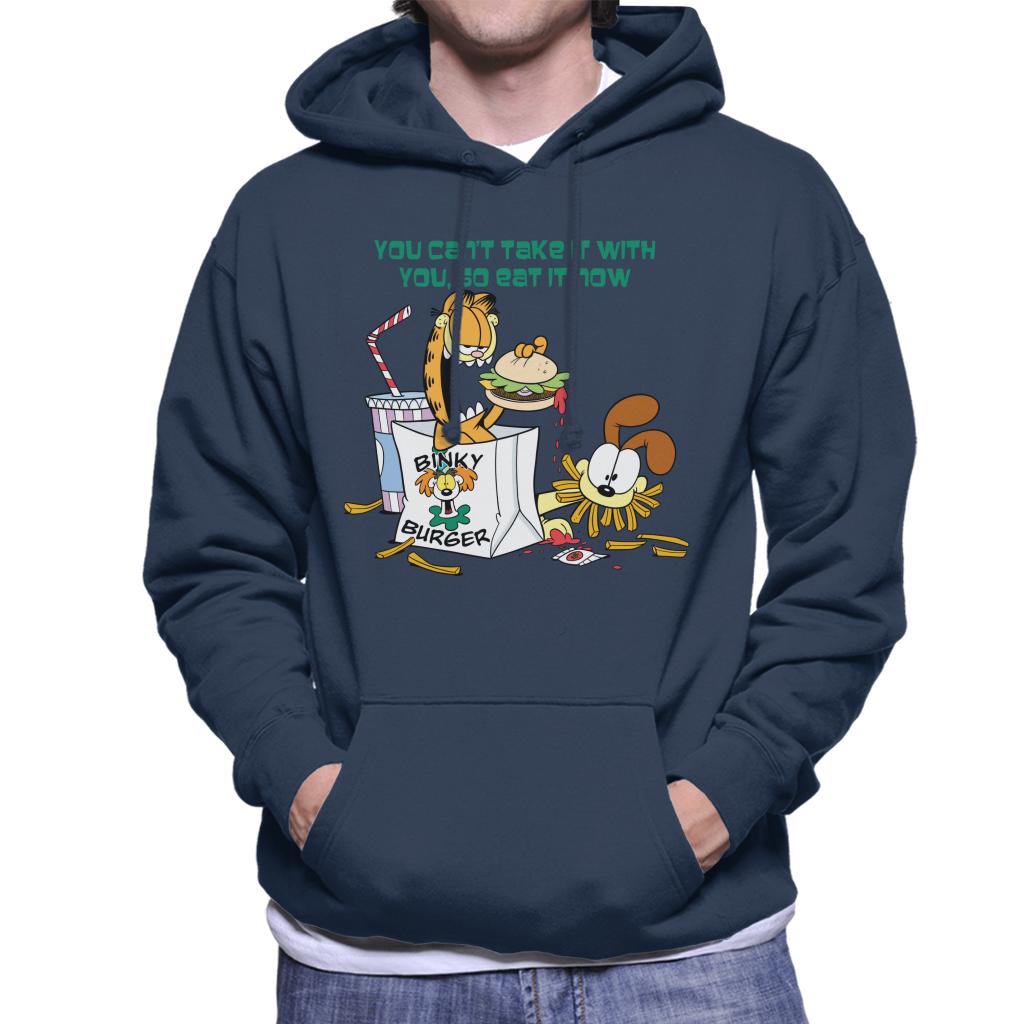Garfield Burger Eat It Now Men's Hooded Sweatshirt-ALL + EVERY