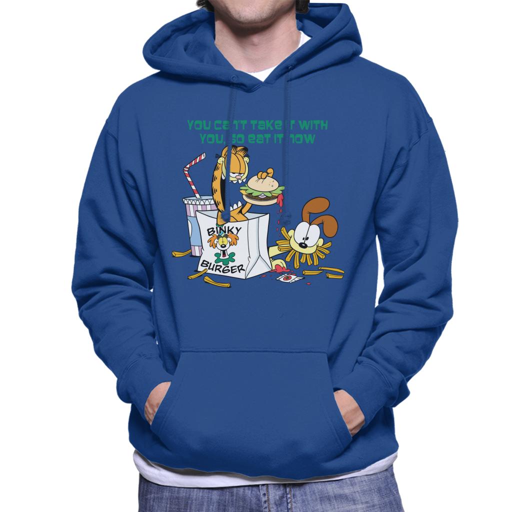 Garfield Burger Eat It Now Men's Hooded Sweatshirt-ALL + EVERY