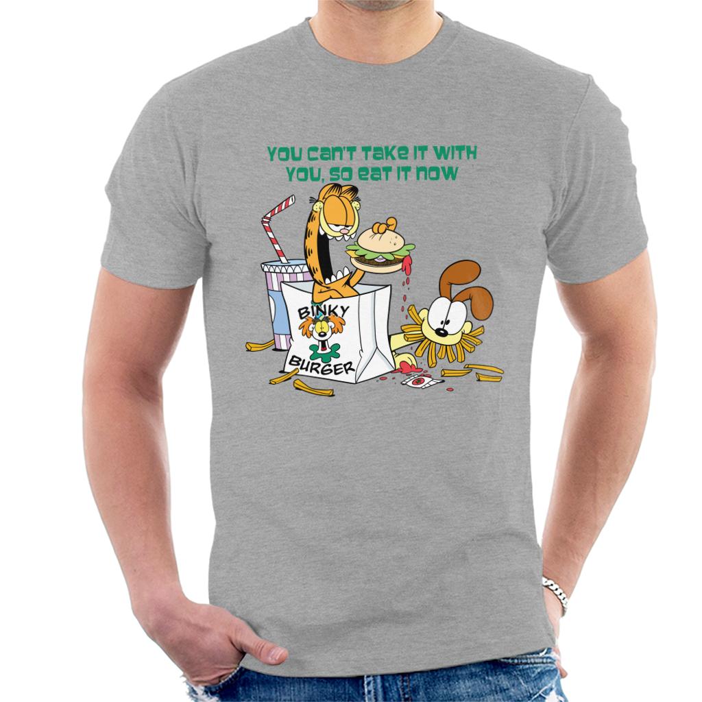 Garfield Burger Eat It Now Men's T-Shirt-ALL + EVERY